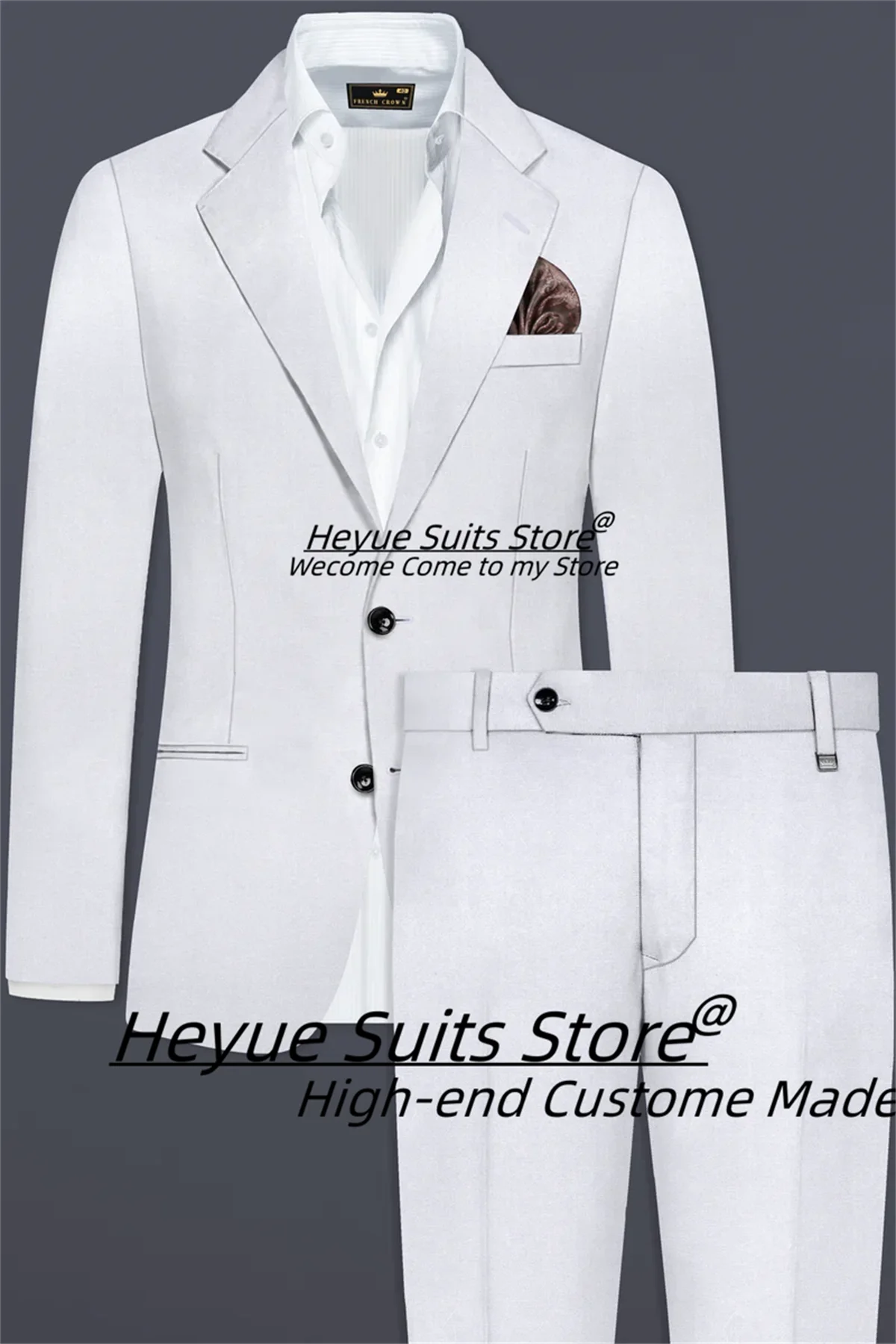 Белые свадебные костюмы для мужчин на заказ облегающие смокинги с отложным