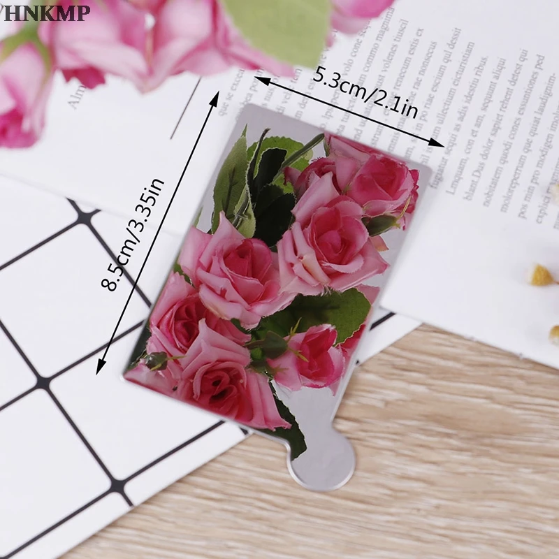 Портативное дорожное модное косметическое зеркало из нержавеющей стали l457