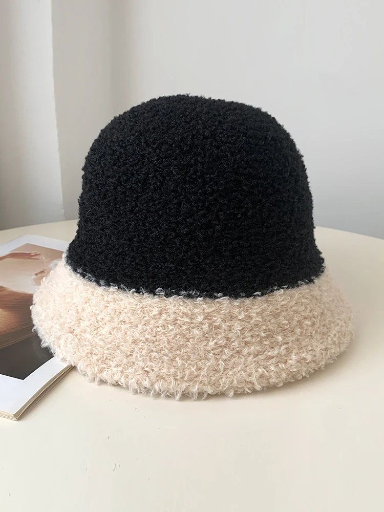 Плюшевый чепчик соответствующего цвета женская осенне-зимняя новинка уменьшает