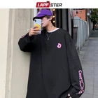 Мужские футболки LAPPSTER в стиле Харадзюку С надписью и графическим рисунком 2022, Мужская футболка с принтом, Мужская модная Винтажная Футболка оверсайз 5XL