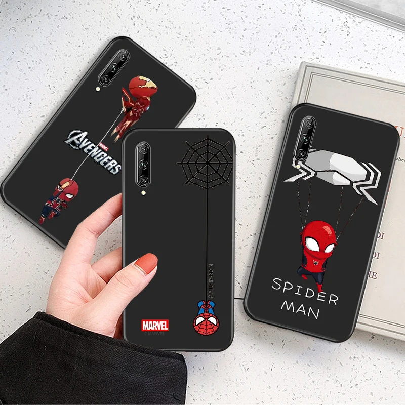 

Marvel Cartoon Spiderman Phone Case For Huawei P Smart Z P Smart 2020 P Smart 2021 P Smart 2019 Soft Black Coque Shell Carcasa