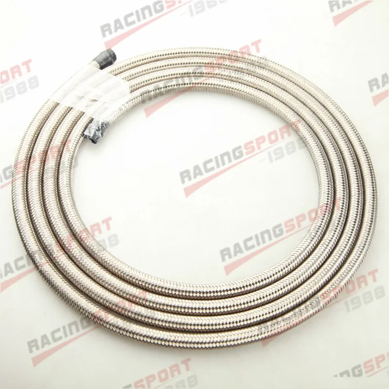 

3M (9.8FT) AN10 AN-10 Stainless Steel Braided Fuel Oil Gas Line Hose 1500 PSI
