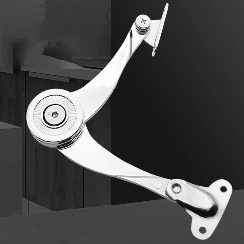 

Brand New Silver Foldable Lid Support Hinge Soft Closing Hinge Damper Cabinet Cabinet Bearing Single Tie Rod Accessories