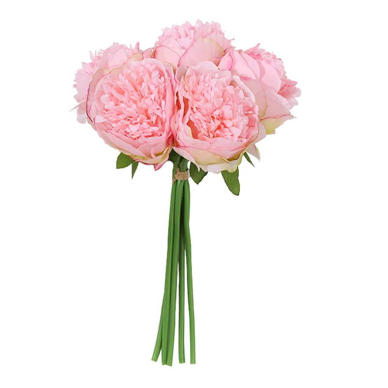 

Pink Peony Flower Branch Artificial Silk Bouquet Wedding Valentine's Day Gift Home Garden Desktop Decoration Flowers Arrangement