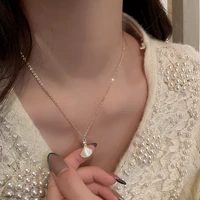 sector opal cz pendant necklace for women 2022 trend korean fashion elegant 14k gold choker necklace girl wedding party jewelry