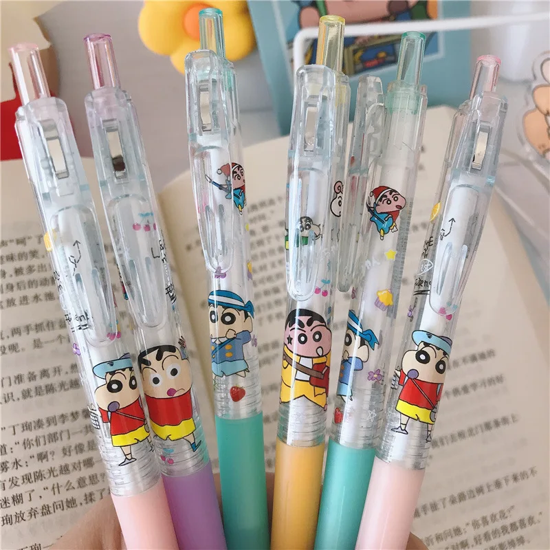 

Новинка кавайная Милая ручка Sanrio Crayon Shin-Chan черная шариковая ручка 0,5 мм канцелярские принадлежности милая девочка Рождественский подарок д...