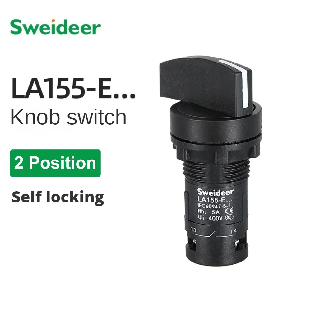 

Самоблокирующийся поворотный переключатель Sweideer LA155-E 22 мм 5A