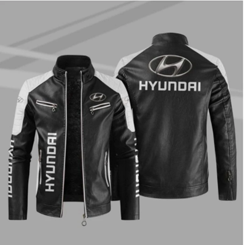 

Куртка-бомбер мужская зимняя из экокожи с длинным рукавом и молнией