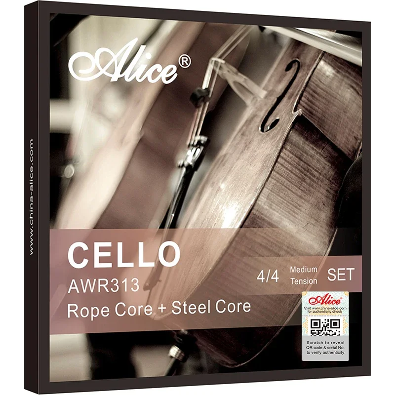 Струны Alice CELLO AWR313 Сердечник из высокоуглеродистой стали и стальной веревочный