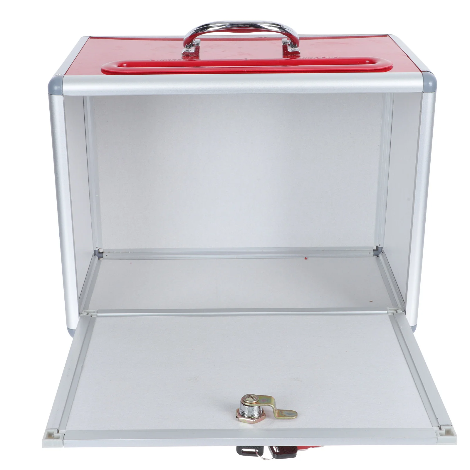 

1Pc Fundraising Storage Box Practical Office Suggestion Holder with Lock (Red)