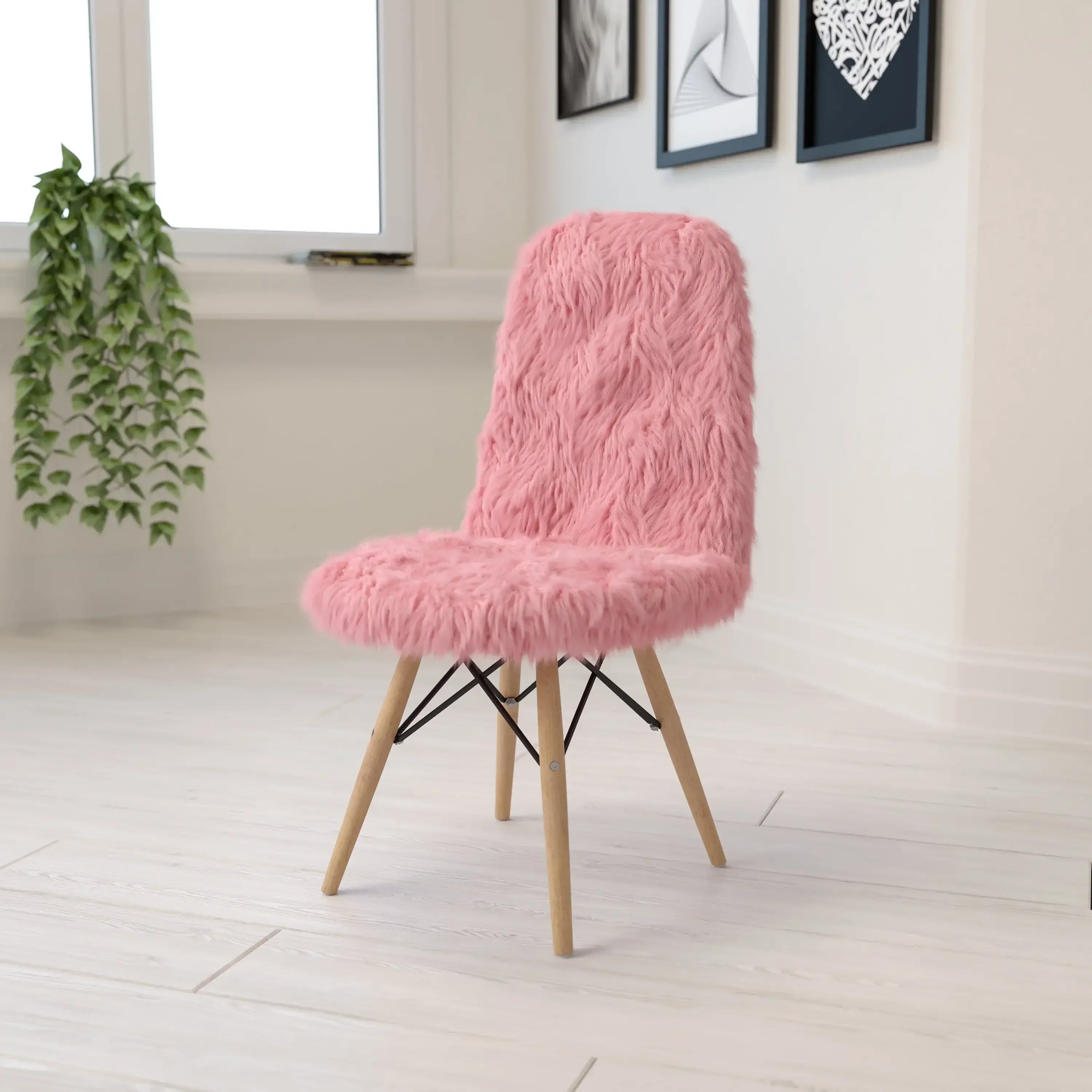 

Flash Furniture Shaggy Dog Light Pink Accent Chair