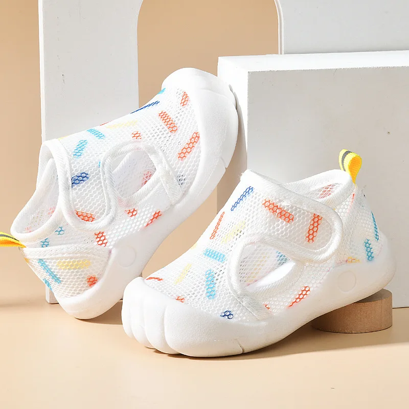 

Summer Breathable Air Mesh Kids Sandals Baby Unisex Casual Shoes Anti-slip Soft Sole Walkers Infant Lightweight Beach Shoes