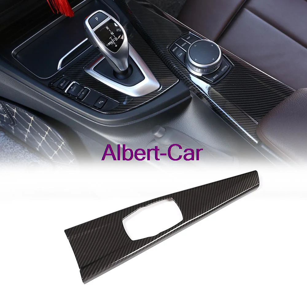Car Interior Multimedia Panel Cover Trim for BMW 3 Series F30 F34 4 Series F32 F36 2013 2014 2015 2016 2017 Carbon Fiber ABS