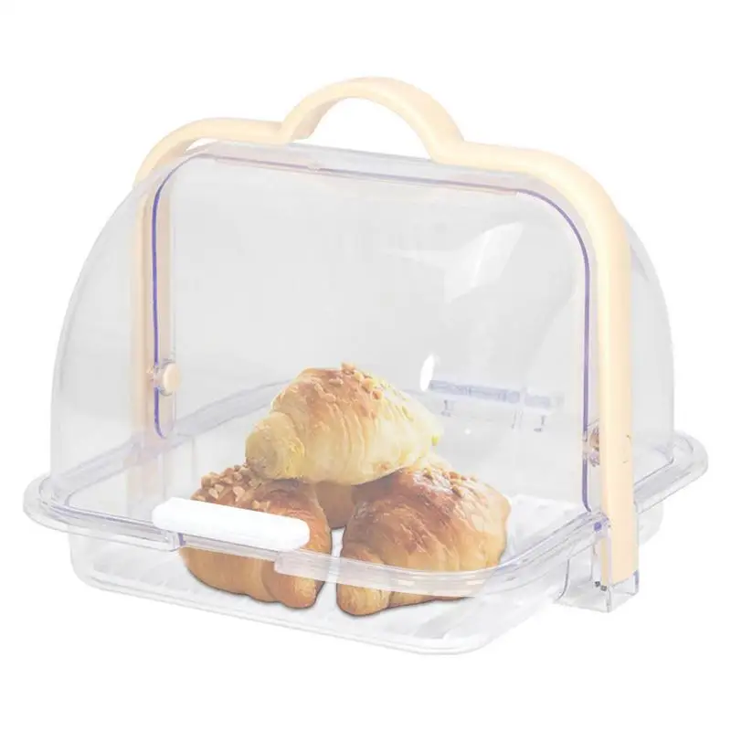 

Прозрачные коробки для хлеба для кухни, кухонная стойка, корзина для хлеба с ручкой для мешка, рулонов, столешницы, домашняя кухня для хлеба