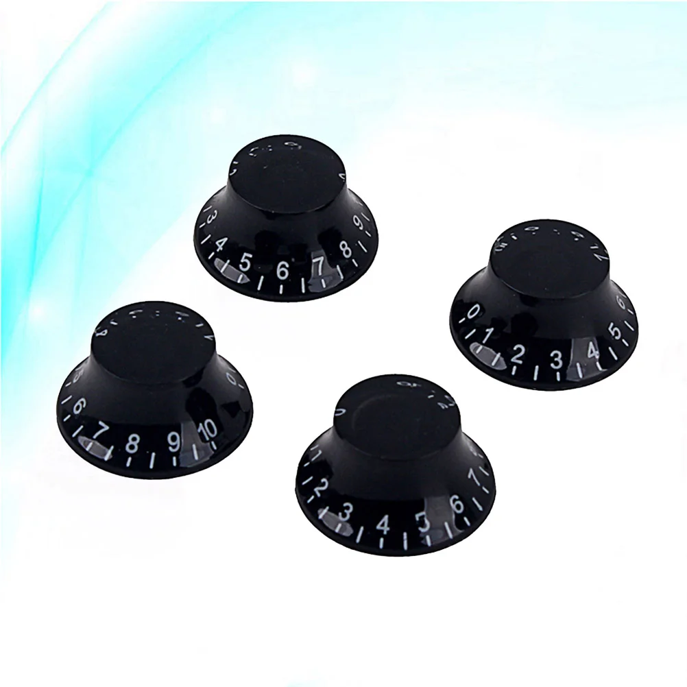 

4pcs Control Knobs Round Rotary Speed Volume Tone Knobs for Bass Musical Instrument Guitar
