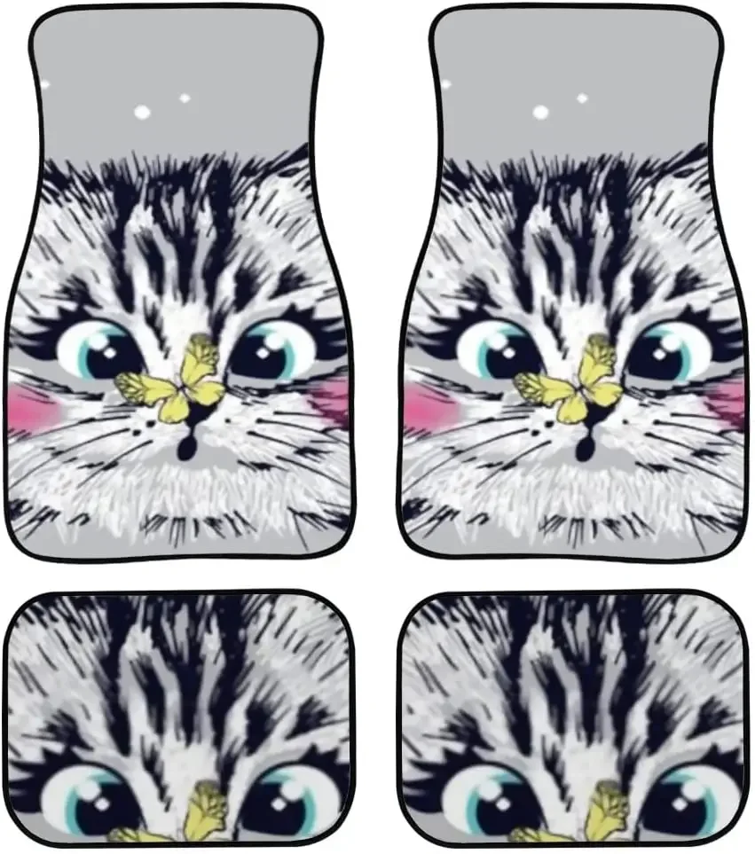 Автомобильные коврики Cute Sweet Cat Kitten Head Look Print Design Ковер Автомобильный внедорожник