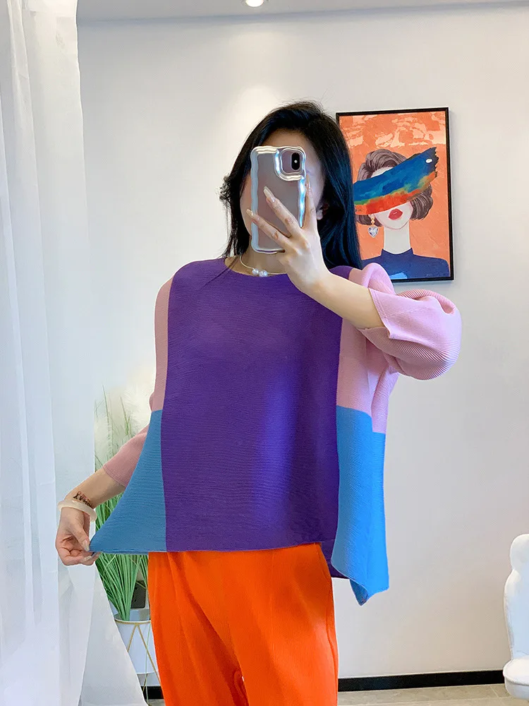 

Женская свободная футболка миаке, Повседневная модная футболка, весна