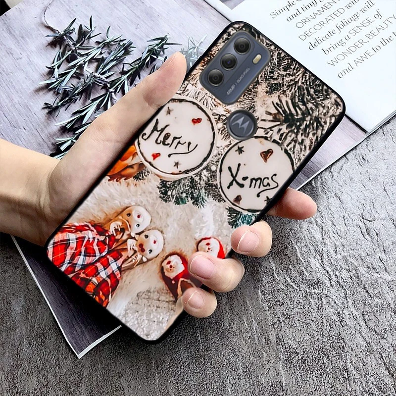 Милый Рождественский телефон с оленем для Moto E32 E32S E20 E40 E7 Plus Edge 40 30 Ultra Neo 20 lite G13 G9Plus