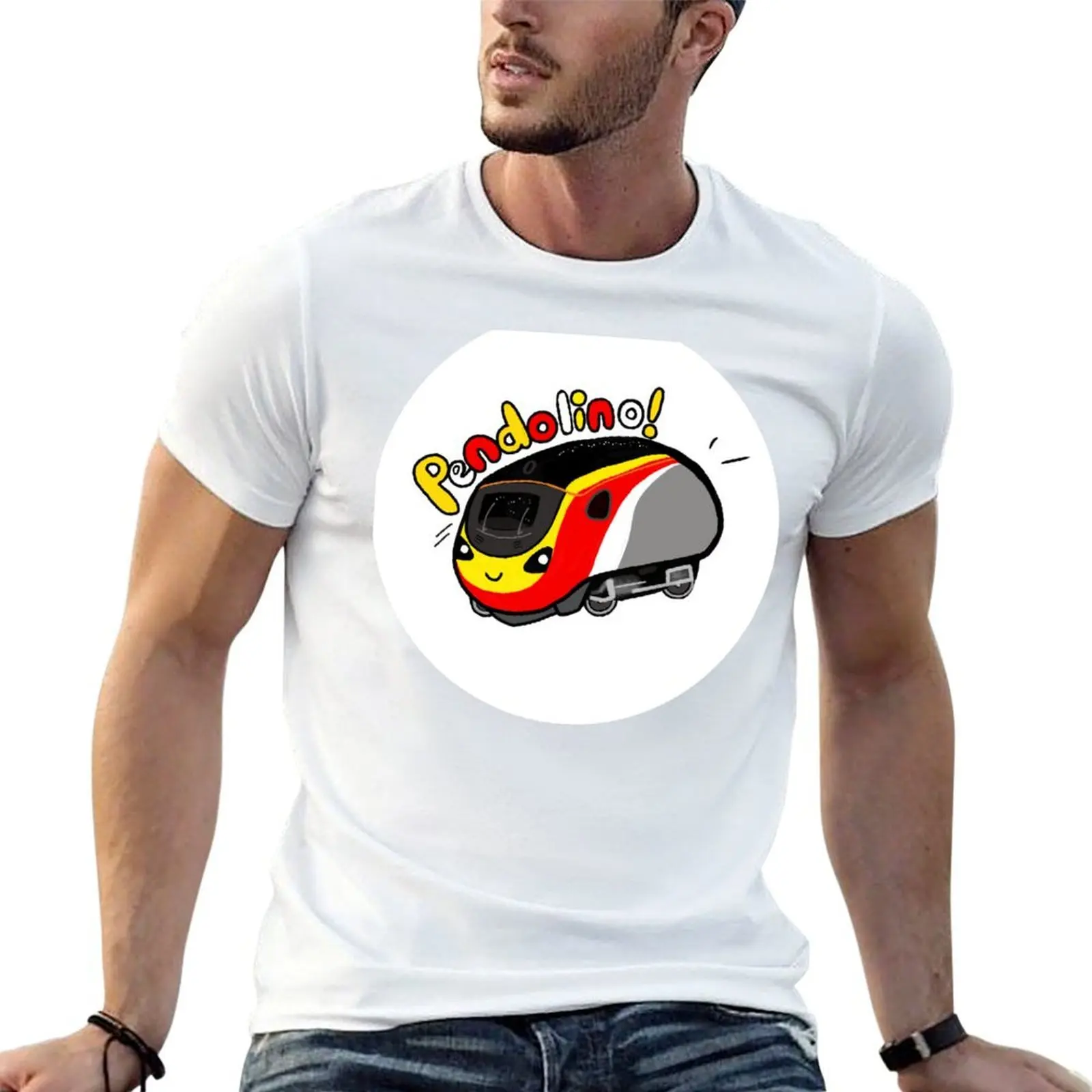 Фото Футболка Pendolino Train T-Shirt, мужские футболки, повседневные мужские футболки, летняя футболка №1