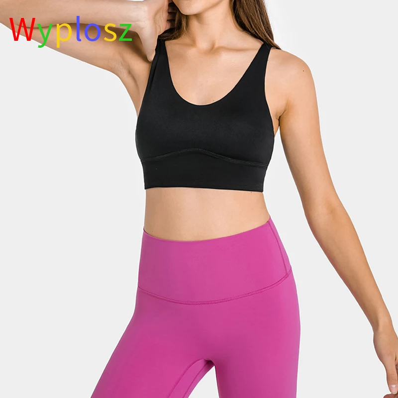 Wyplosz Yoga Bra Tight Sport Tank Top Thread Ventilation Fitness Vest Sexy Comfortable Soft Women Gym Beautiful Back Overlapping