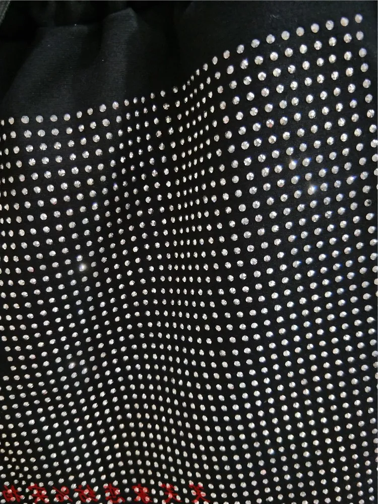 2023 Spring Summer Shorts Women Elastic Waist Rhinestone Hot Diamond Wide Leg Shorts Loose Slimming Lace-up Black Casual Shorts