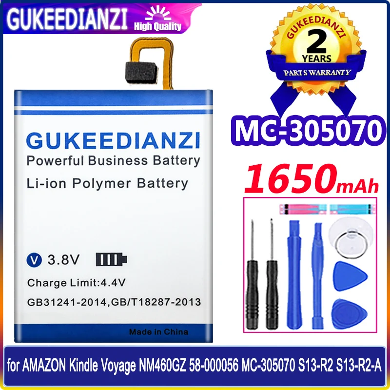 

1650mAh High Quality Replacement Battery For Kindle Voyage NM460GZ 58-000056 MC-305070 S13-R2 S13-R2-A Batterie Li-polym Bateria