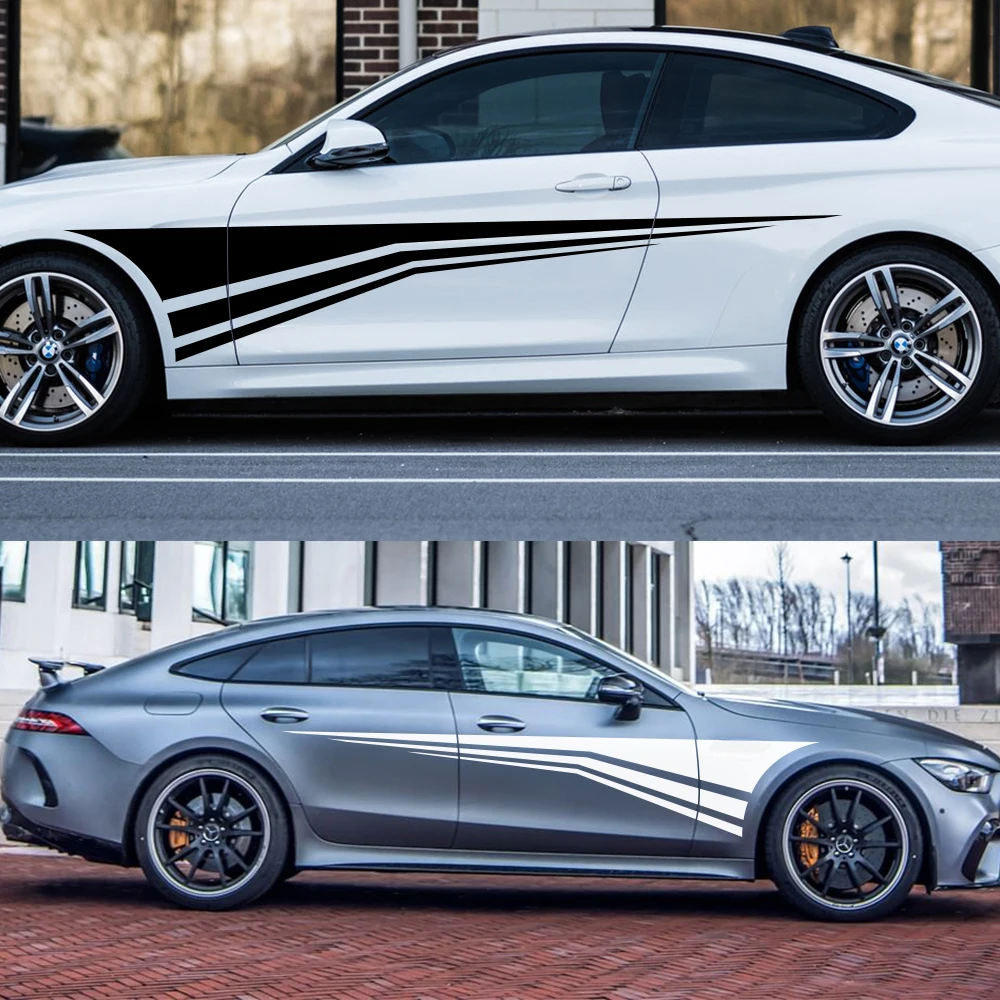 

Длинные боковые полосы, автомобильные наклейки, автомобильные виниловые наклейки, украшения, автомобильные стикеры «сделай сам», стильные ...