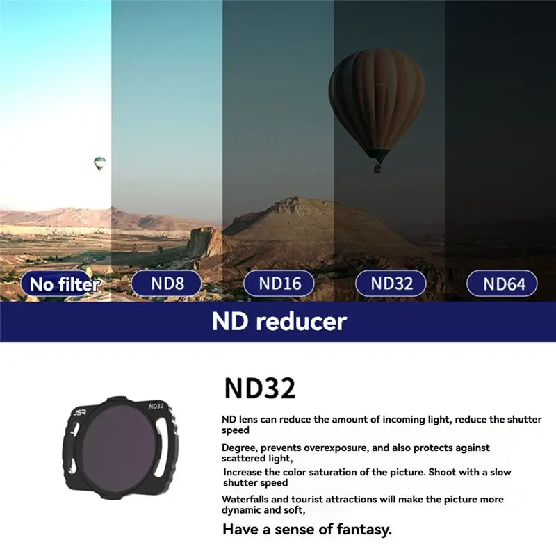 Фото Комплект ND-фильтров JSR JUNESTCR для DJI Avata O3 с регулируемым гимбал-фильтром ND 8/16/32/64 для улучшенной фотосъемки с дрона, доставка за 24 часа №3