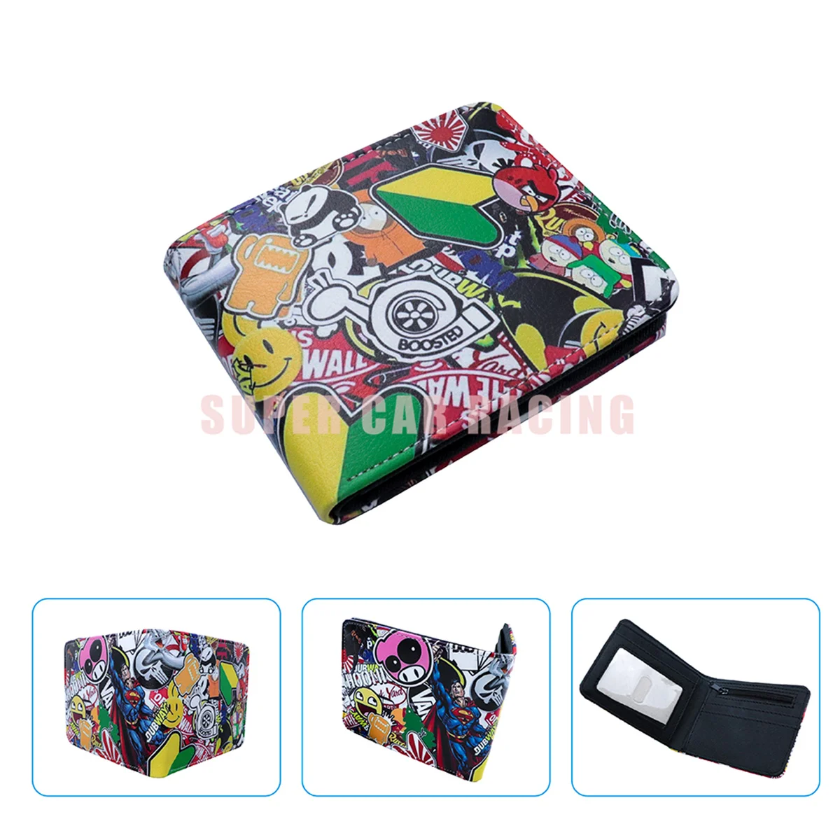 Модный JDM кошелек с граффити аниме клатч мультфильмы периферийный капитан