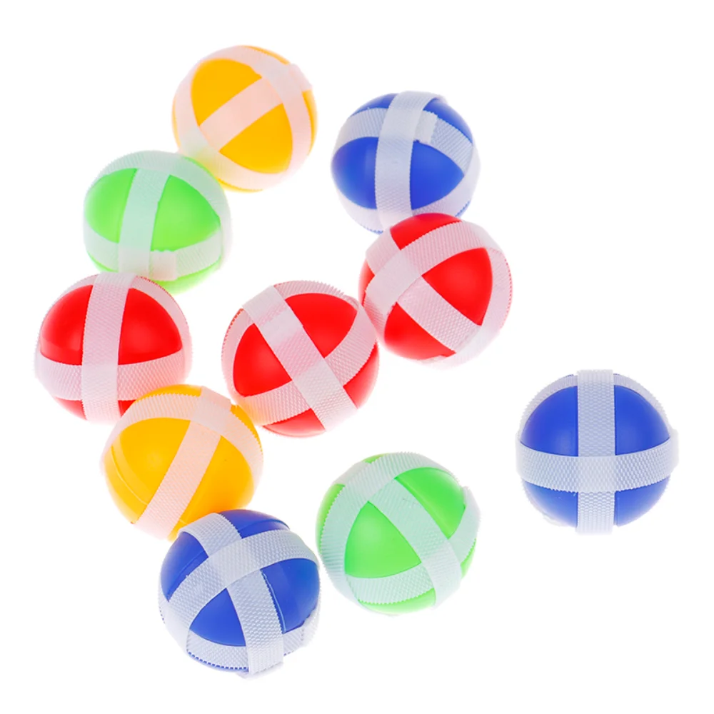 

10Pcs/Set Montessori Dart Board Target Shooting Target Ball Sports Game Toys Outdoor Sticky Ball Throwing Toy Random Color