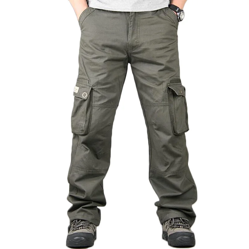 

Cargo Pants Men Casual Streetwear Loose Overalls Trousers Pantalones Hombre Man Cotton Hiphop Baggy Pocket Tactical Track