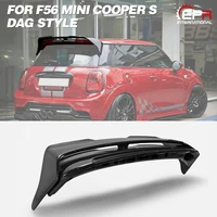 (Ship From US)For F56 Mini Cooper S DAG Style Carbon Fiber Rear Wing Roof Spoiler 2PCS Clear Coat Glossy Black Body Kit