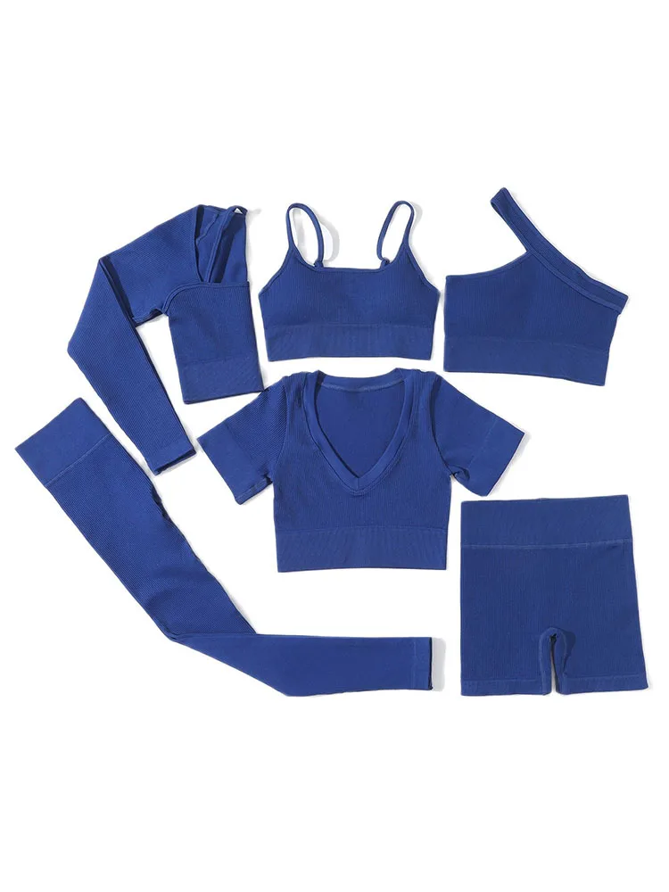 CHRLEISURE 2/3/7 шт бесшовный спортивный набор для женщин костюмы йоги бюстгальтер