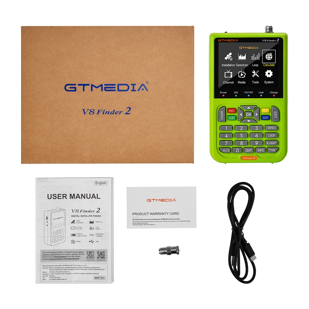 Портативный фотометр V8 Finder2 GTmedia DVB S2X/S2/S антенна спектра петля поиска 3 5 дюймов HD LCD