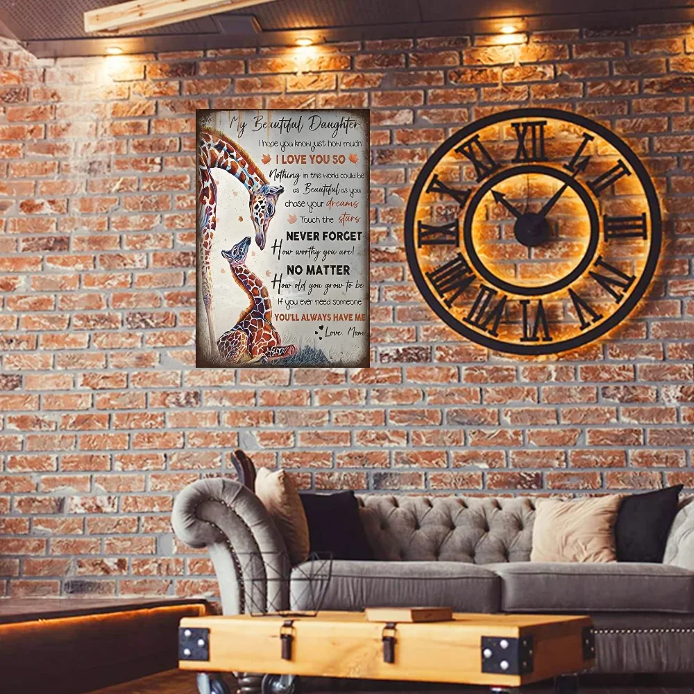 Моя Красивая дочь Жираф металлический жестяной знак плакат доска для дома Бар