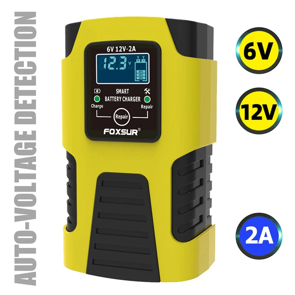 

Battery Charger Car ATV 12/24V Motorcycle Pulse Repair Lead-Acid Battery Charger AGM Automatic Automotive Tools Supplies