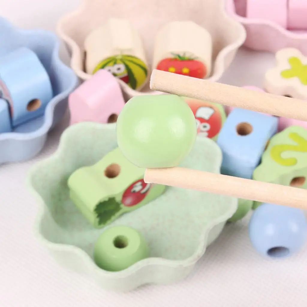 

Cartoon Wood Beads Toy Educational Develop Preschool Activities Sensory Toys