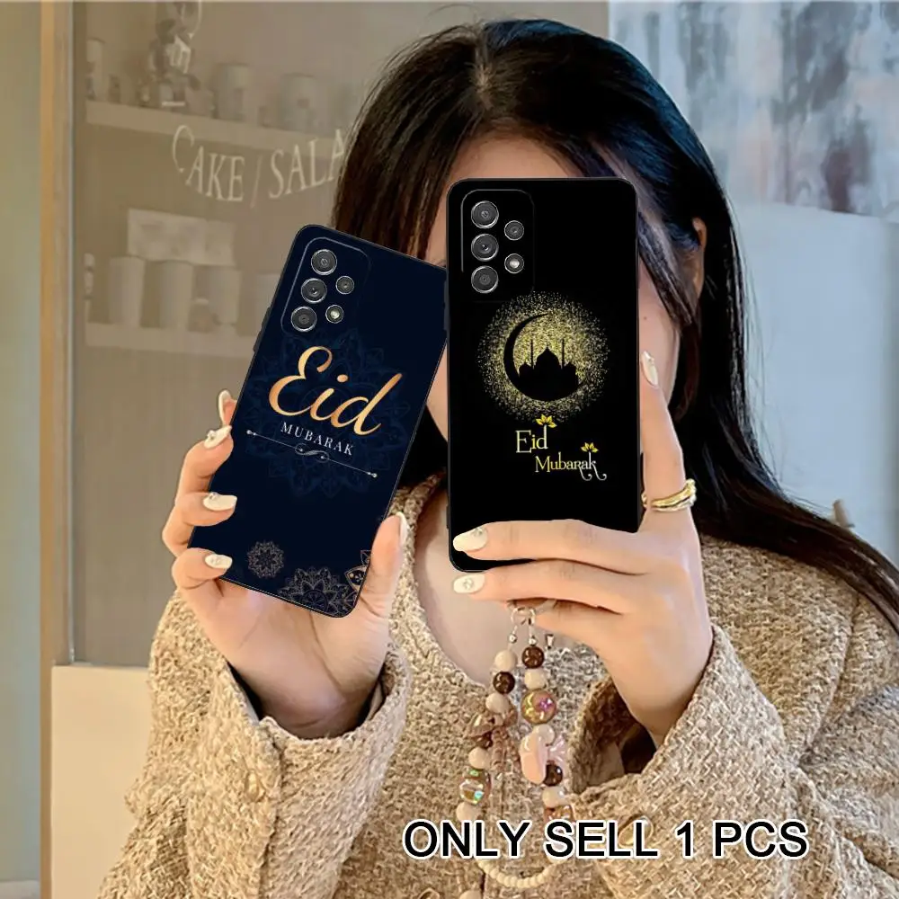 Фото Чехол для телефона Eid Mubarak для Samsung Galaxy A57 56 55 54 53 52 51 37 36 35 34 33 32 31 5G, мягкий противоударный чехол из ТПУ №2