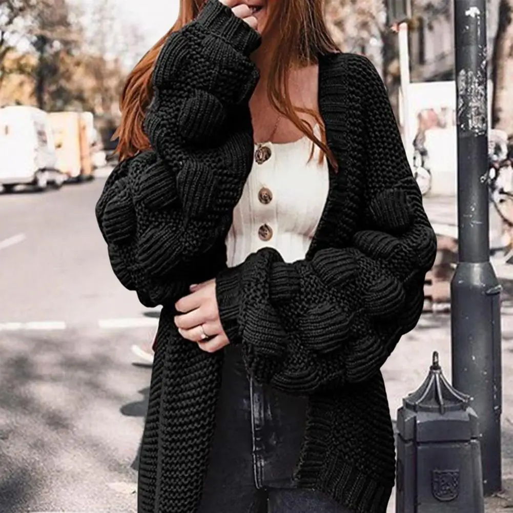 

Зимний осенний свитер с длинными рукавами, вязаный кардиган, свитер, пальто, Женский Большой вязаный свитер, кардиган, джемпер, пальто 2022