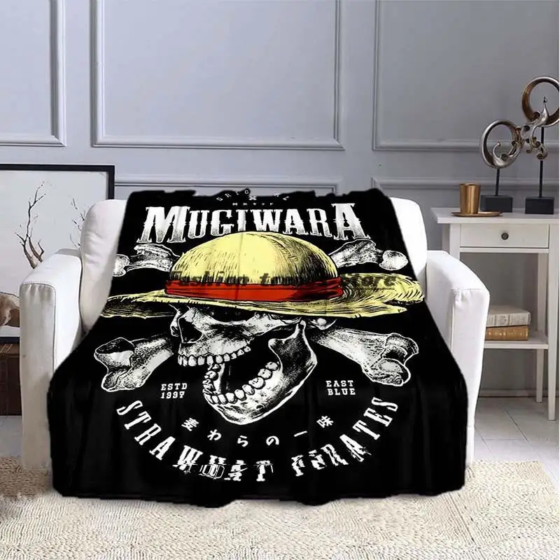

Anime One Piece Print Rectangle Blanket Unique Throw Blanket for Sofa Bed Durable Home Decor Fleece Throw Luxurious Blanket