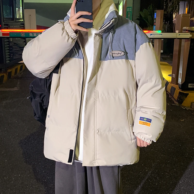 EOENKKY/Thickened Stand Collar Women Parkas Fashion Warm Winter New Coats Unisex Loose Casual Male Cotton Padded Jackets