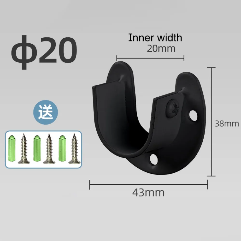 

2 шт. универсальные стержни для шкафа, опорный кронштейн с винтом, универсальный подвесной стержень для гардероба, прочный кронштейн из нержавеющей стали