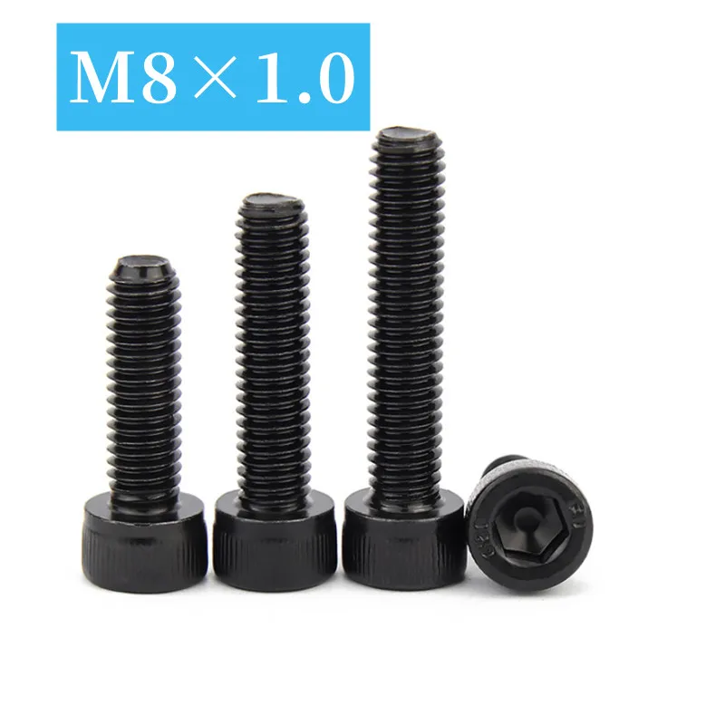 

M8 12.9 Grade Carbon Steel Black Hex Socket Head Cap Screws Allen Head Hexagon Socket Bolts