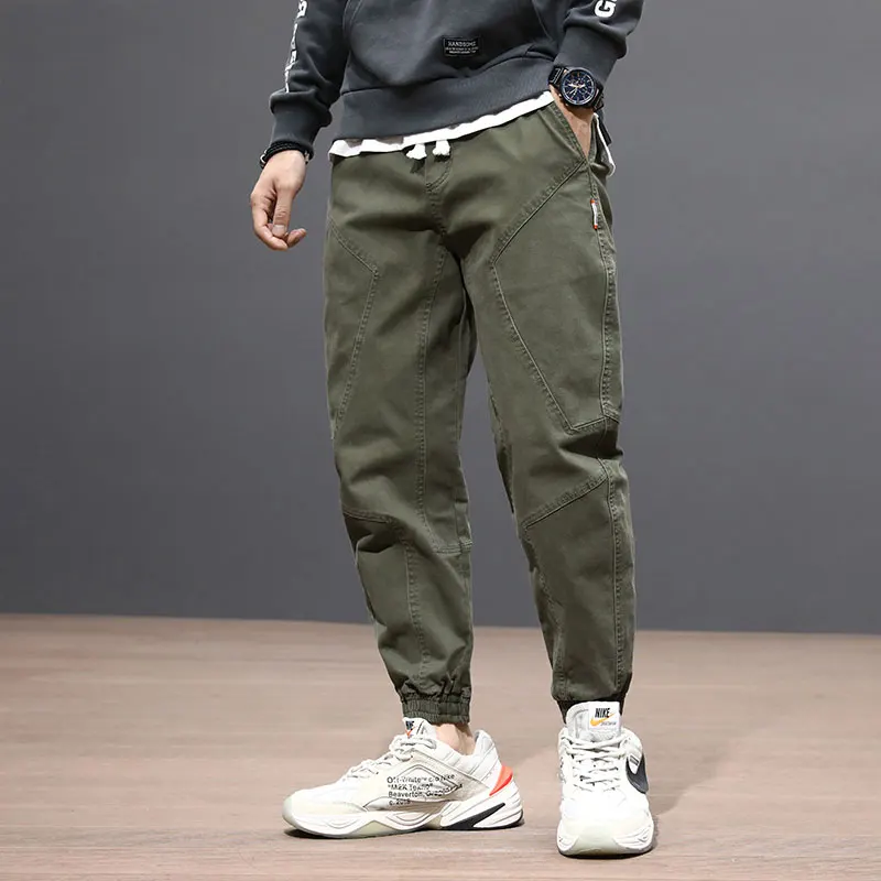 Street Fashion Men Jeans Spliced Designer Black Loose Casual Cargo Pants Hombre Hip Hop Joggers Men Wide Leg Leisure Harem Pants