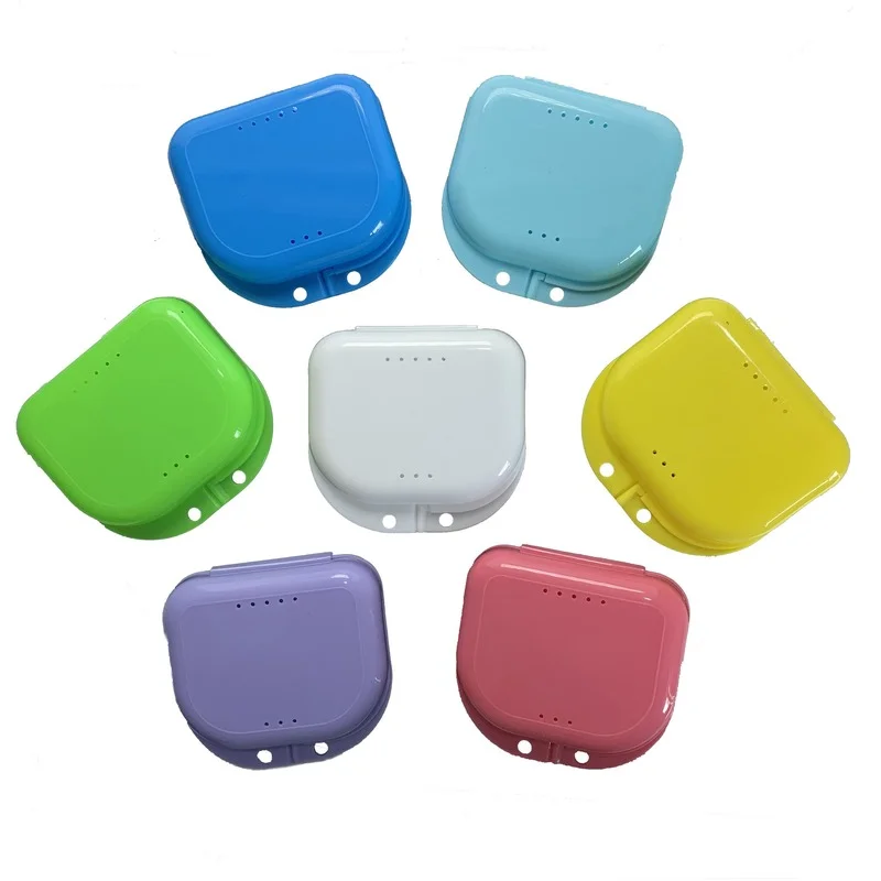 

Hot Sale Denture Storage Box Portable Mouth Guard Container Supplies Tray Braces Case Health Care Oral Hygiene Dental Appliance