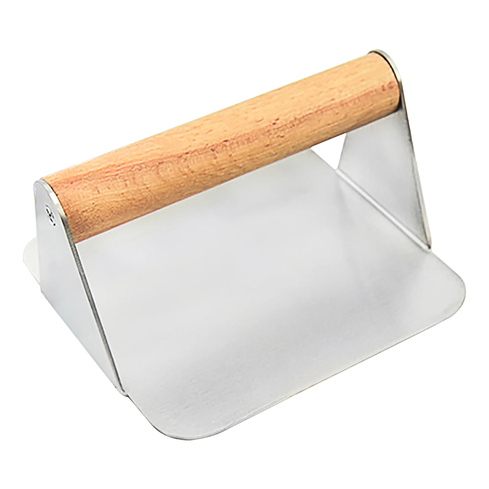 

Burger Press Patty Mold Hamburger Making Stainless Steel Frying Pan With Wood Handle Portable Home Kitchen Meat Beef Non Stick