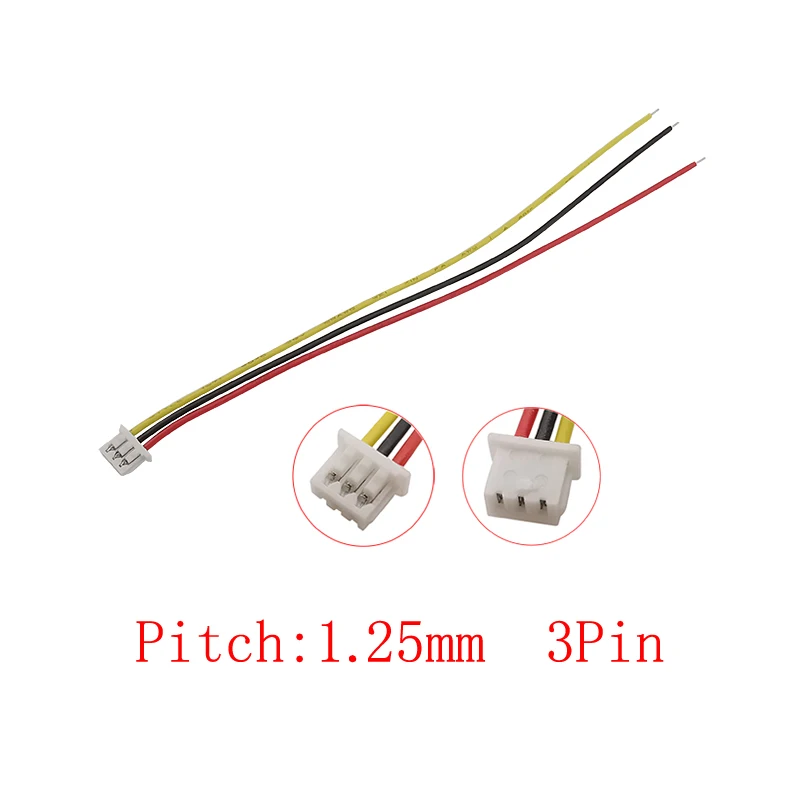 

Кабели JST 1.25mm 3 Pin 28AWG 10/25/20/30 см