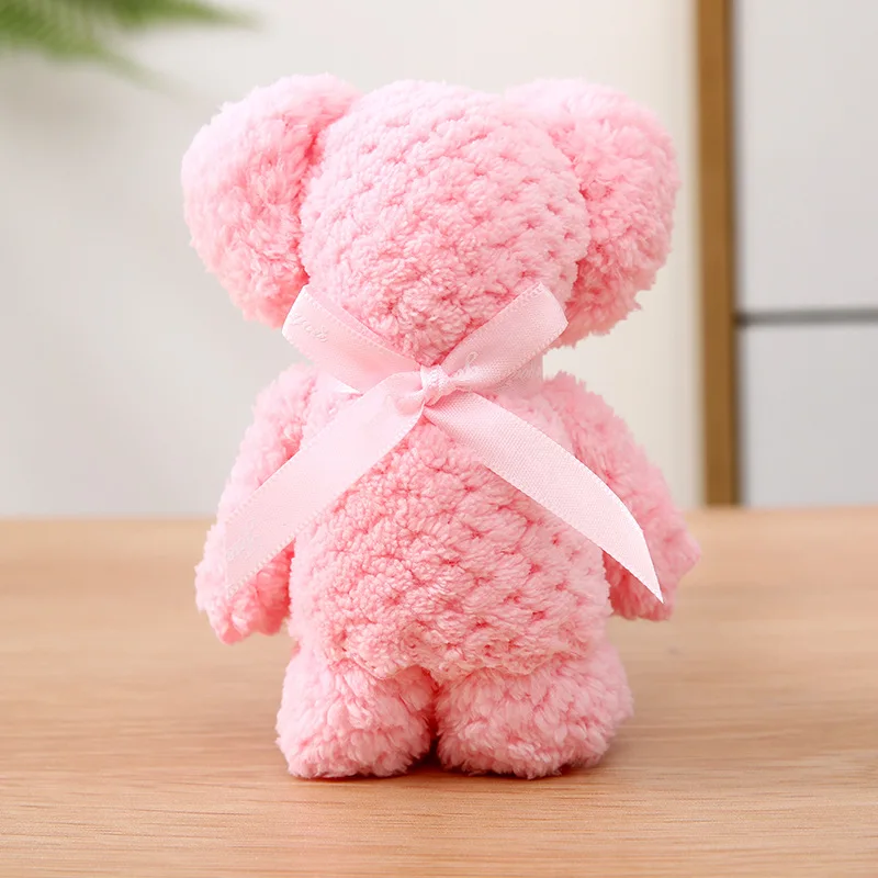 

Коралловые махровые полотенца с медведем 6 шт.
