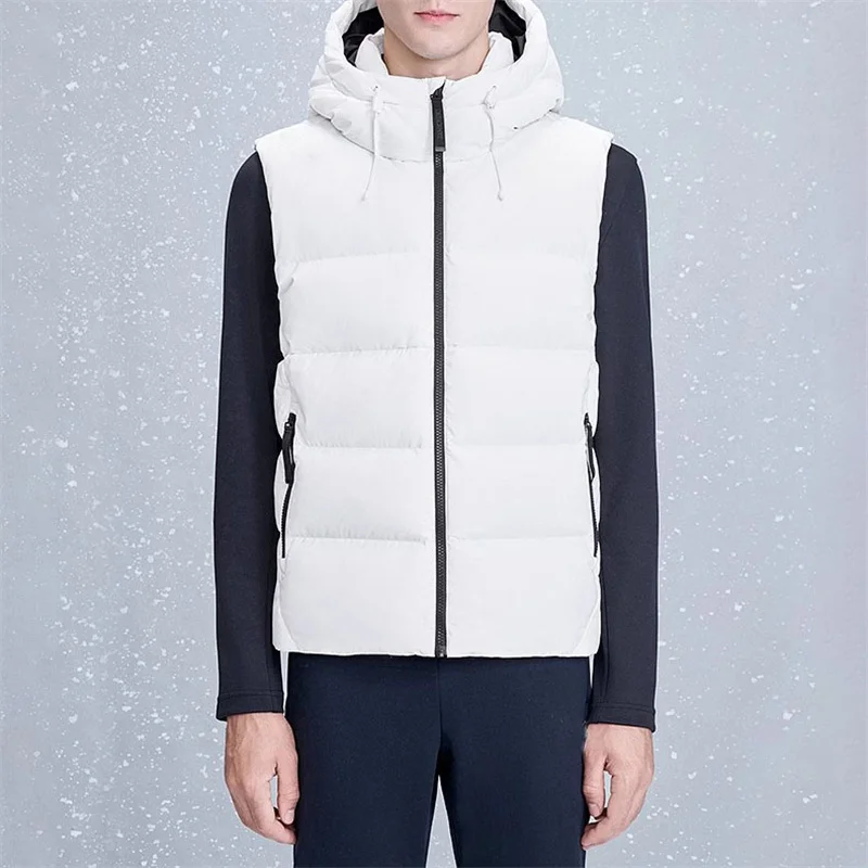

Down jacket women 2023 Winter New Korean Fashion Hood adjustable drawstring Warm windproof down vest Couple style thickened coat