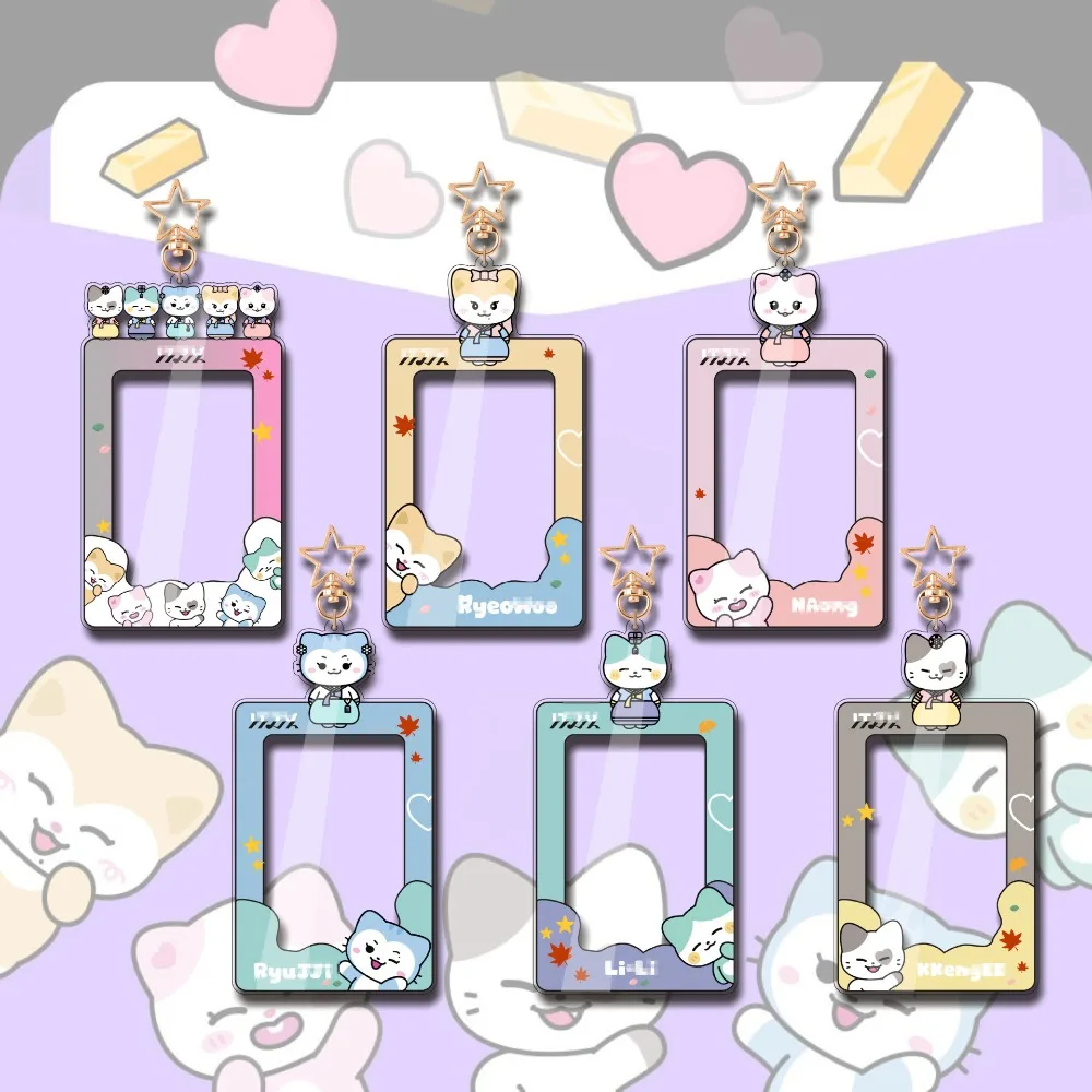 KPOP ITZY держатель для фотокарт акриловый брелок Twinzy мультфильм HD печатный чехол